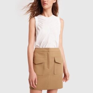 Goop Matin flap pocket mini skirt khaki 14